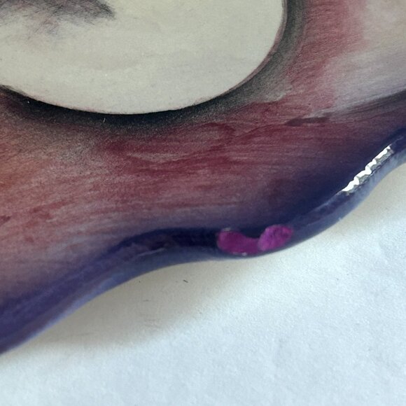 Harris Cies Abstract Pottery Rectangle Footed Platter Tray Signed 2001 FLAWS - Picture 7 of 9